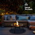 Foldable Round Fire Pit - Black